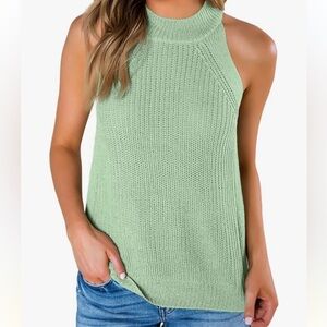 Lightweight sleeveless green shirt